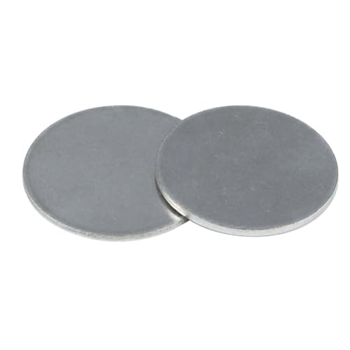 Runde Blechplatte aus Edelstahl, Durchmesser 42/45/48/50/55/60 mm, massive kleine Scheibe, Dicke 1,5, 2, 3, 4, runde Dichtung ohne Loch(48 * 2.5mm) von ZTZTZ