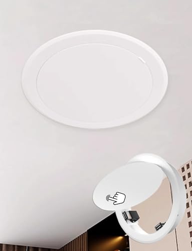 Runde Zugangsklappenabdeckung, dekorativ, Inspektionsluken-Revisionslochabdeckung, Drucktyp-Inspektionslukentür aus Metall for Trockenbau(Dia 250mm/9.8in) von ZTZTZ