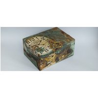 Andenken Box Herren Personalisiertes Geschenk Antike Rost Truhe Versunkene Schiff Schatz Vintage Sammlung Handgraviert von ZTenEva