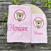 Handtuch Mit Namen/Motiv Teddy Bestickt von ZTstickerei