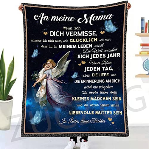 Kuscheldecke Flauschige, An Meine Mutter Personalisierte Nachricht Brief Decke, Super Weich Sofadecke Weiche Warme Couch Decken Sofa Decken Wohndecke Schlafdecke, Geburtstag, Weihnachten Geschenke von ZUCZUG