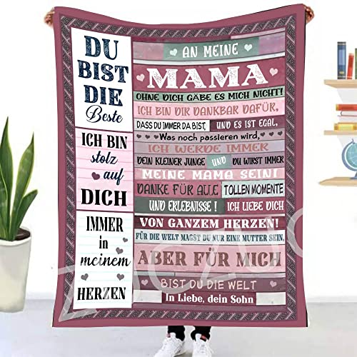 ZUCZUG Kuscheldecke Flauschige Personalisierte Geschenke Decke An Meine Mama, Sohn für Mutter Luftpost Positiv Ermutigen Decke(Deutsch), Super Weiche Flanelldecke Wohndecke Schlafdecke von ZUCZUG
