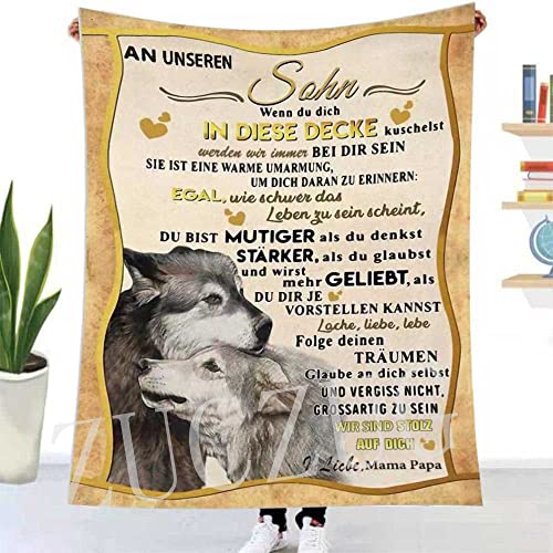 Kuscheldecke Flauschige Personalisierte Geschenke Decke für an Unseren Sohn von Eltern, Super Weiche Luftpost Decke Positiv Ermutigen Sie Ihre Sohn zur Liebe Geeignet für Sofa Reisen Geburtstags Kuscheldecke Flauschige Personalisierte Geschenke Decke für an Unseren Sohn von Eltern, Super Weiche Luftpost Decke Positiv Ermutigen Sie Ihre Sohn zur Liebe Geeignet für Sofa Reisen Geburtstags von ZUCZUG