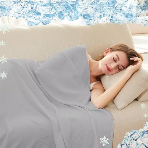 ZUCZUG Kühldecke Kühlende Bett Decke Sommer für Heißen Nächte, Sommerdecke Bambus Microfaser Leichte Kühldecke, Selbstkühlende Decke für Kann Körper Kühl Halten für Bett Sofa und überall von ZUCZUG