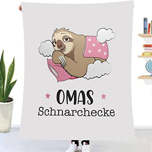 ZUCZUG Kuscheldecke Flauschig Oma Geschenk, Faultier Geschenk Decke An Meine Oma Super Weich Flanelldecke Wohndecke für Geburtstagsgeschenk Muttertagsgeschenk Weihnachten Geburtstag Geschenke von ZUCZUG