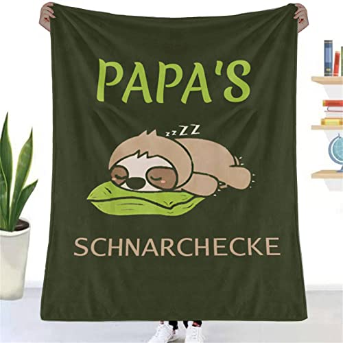 ZUCZUG Kuscheldecke Flauschig Papa Geschenk, Faultier Geschenk Decke An Meinen Papa, Super Weich Flanelldecke Wohndecke für Geburtstagsgeschenk Vatertagsgeschenk Weihnachten Geburtstag Geschenke von ZUCZUG