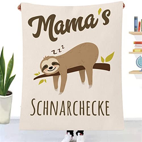 ZUCZUG Kuscheldecke Flauschige Personalisierte Geschenke Faultier Decke An Meine Mama, Muttertag Thanksgiving Geburtstagsgeschenk für Bester Mama, Super Weiche Flanelldecke Wohndecke Schlafdecke von ZUCZUG