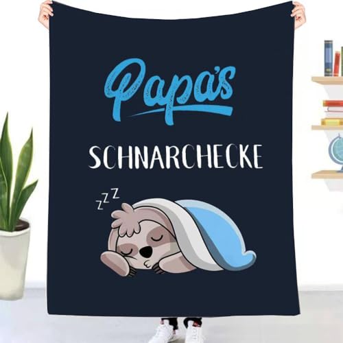 ZUCZUG Kuscheldecke Flauschige Personalisierte Geschenke Faultier Decke An Meinen Papa, Vatertag Thanksgiving Geburtstagsgeschenk für Bester Mama, Super Weiche Flanelldecke Wohndecke Schlafdecke von ZUCZUG