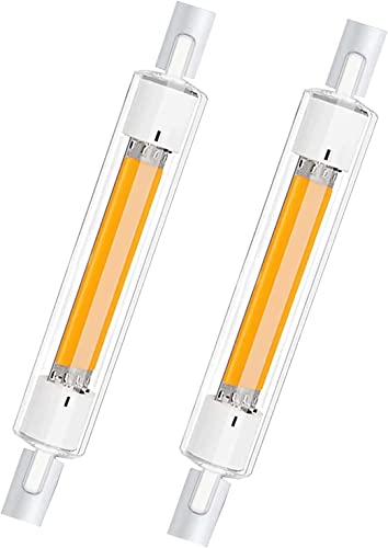 ZUCZUG R7S LED 118mm 30W Dimmbar Birne, 30W Ersatz für 100W 200W Halogen Lampen, R7S LED COB Glühbirne, Warmweiß 3000K 2000LM, R7S LED Leuchtmittel, 360° Strahlbeleuchtung, Kein Flackern, 2er Pack von ZUCZUG