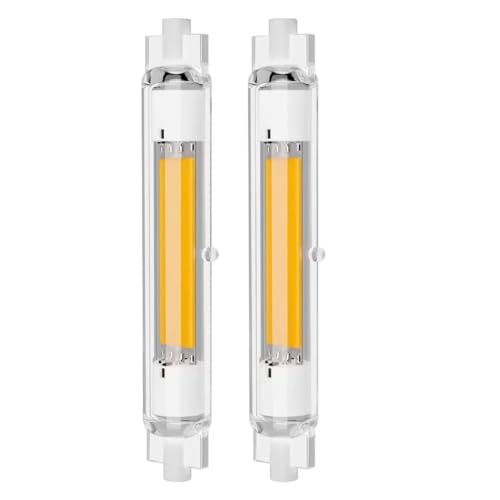 ZUCZUG R7S LED 118mm Dimmbar 30w Glühbirne, 30W R7S LED Leuchtmittel Ersatz 300W Halogen Lampen, Neutralweiß 4000K, 3000LM, R7S LED COB Birne, LED Stablampe 360 Grad Licht, 2er Pack von ZUCZUG