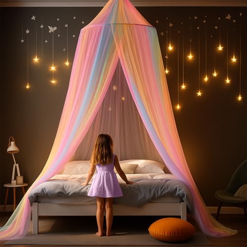 ZUFIO Moskitonetz Bett - Großes Mosquitonetz für Baby Einzelbett Doppelbett (Color) von ZUFIO