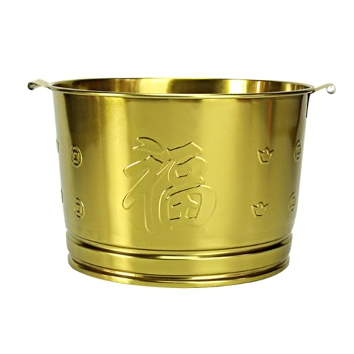 1 Stück Papierbrenner Aus Edelstahl Für Den Einsatz Im Haus Und Garten. Der Tragbare Gartenverbrenner Eignet Sich Zum Verbrennen Von Müll, Blättern, Gartenabfällen Und Papier.(Gold,Bare Basin) von ZUGIATP