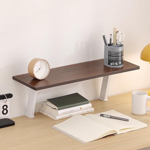 Ansteckbarer Schreibtisch-Organizer Für Schreibtischzubehör, Erhöhter Schreibtisch-Organizer, Erhöhte Plattform Für Arbeitsplatzzubehör(Walnut,40cm/15in) von ZUGIATP