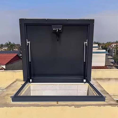 Dachfenster aus verzinktem Metall,Sicherheitsdachfenster für Hausdächer,Wetterfeste Notausstiegsabdeckungen,Dachfensterabdeckungen für Wohnhäuser,Wetterfeste Dachfenster, Dachbodenabdeckungen(55*95cm/ von ZUGIATP