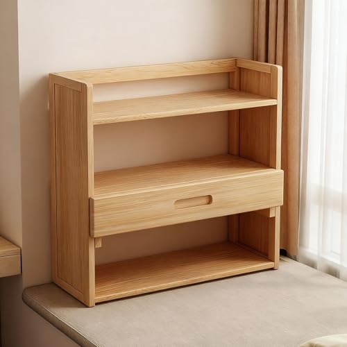 Desktop-Bücherregal, Geeignet Für Computertische, Doppellagiges, Multifunktionales Aufbewahrungsregal, Geeignet Für Das Wohnzimmer Im Wohnheim, Büro(Original color three-layer with drawers,50cm/19in) Desktop-Bücherregal, Geeignet Für Computertische, Doppellagiges, Multifunktionales Aufbewahrungsregal, Geeignet Für Das Wohnzimmer Im Wohnheim, Büro(Original color three-layer with drawers,50cm/19in) von ZUGIATP