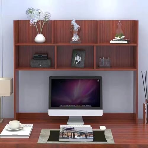 Desktop-Bücherregal 2-lagiges Bücherregal Schreibtisch Bücherregal Schreibtisch Bücherregal Schlafsaal Doppellagiges Desktop-Lagerregal(Walnut,70cm/27in) von ZUGIATP