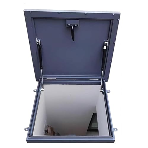 Notausstiegsfenster für Gewerbedächer,Dachfenster aus verzinktem, pulverbeschichtetem Stahl,Hochleistungs-Dachtüren aus verzinktem Stahl,Regendichte Industriedachfenster für Lagerdächer(85*90cm/33.5*3 von ZUGIATP