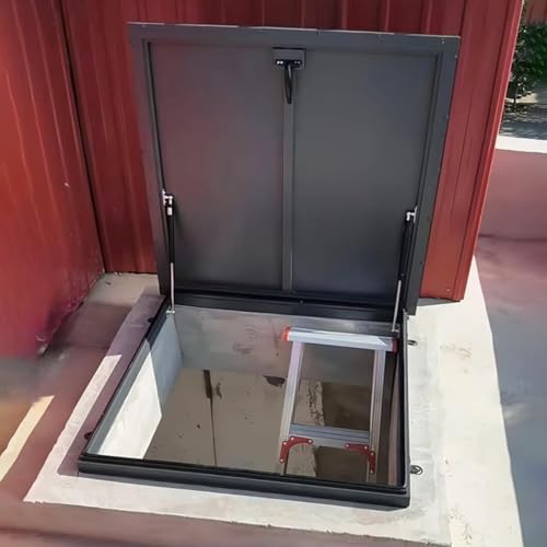 Regendichte Industriedachfenster für Lagerdächer,Dachfenster aus verzinktem Metall,Schachtabdeckungen aus Stahl für Terrassen,Dachfenster aus verzinktem, pulverbeschichtetem Stahl(70*85cm/27.6*33.5in) von ZUGIATP