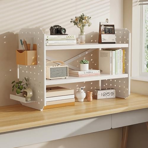 Schreibtisch-Bücherregal, Bücherregal Für Wohnheime, Schreibtisch-Organizer-Regal, Schreibtisch-Aufbewahrungsregal, Mehrzweck-Bücherregal, Aufbewahrungsregal(Double layerB2,40cm/15in) von ZUGIATP