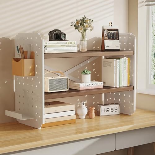 Schreibtisch-Bücherregal, Bücherregal Für Wohnheime, Schreibtisch-Organizer-Regal, Schreibtisch-Aufbewahrungsregal, Mehrzweck-Bücherregal, Aufbewahrungsregal(Double layerB3,40cm/15in) von ZUGIATP