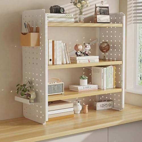 Schreibtisch-Bücherregal, Bücherregal Für Wohnheime, Schreibtisch-Organizer-Regal, Schreibtisch-Aufbewahrungsregal, Mehrzweck-Bücherregal, Aufbewahrungsregal(Three-layerB1,40cm/15in) von ZUGIATP