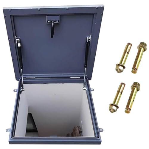 Sicherheitstüren für quadratische Dachfenster,Notausstiegsfenster für Gewerbedächer,Dachfenster aus verzinktem, pulverbeschichtetem Stahl,Regendichte Industriedachfenster für Lagerdächer(80*80cm/31.5* von ZUGIATP