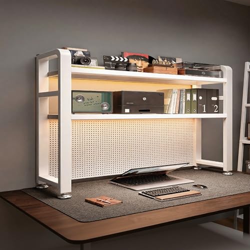ZUGIATP Desktop-Bücherregal Computer-Desktop-Bücherregal 2-lagiges Multifunktionales Arbeitsplatten-Schreibtisch-Lagerregalregal Geeignet Für Home-Office-Schlafsäle(B Double Layer,95cm/37in) von ZUGIATP