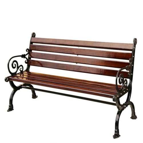 ZUGIATP Doppelte Metallstahlbank Metall-Gartenbank Gartenbank Für Den Außenbereich Parksitz Garten Poolseite Veranda Terrasse Parkbank(A,180cm/70in) von ZUGIATP