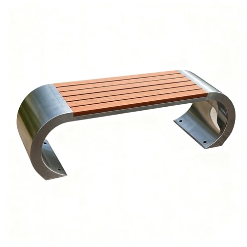 ZUGIATP Gartenbank Aus Edelstahl 304 Für Den Außenbereich Terrassensitz Wetterbeständig Gartenbank Parksitz Geeignet Für Garten Veranda Park Und Freizeitstuhl(D,150cm/59in) von ZUGIATP