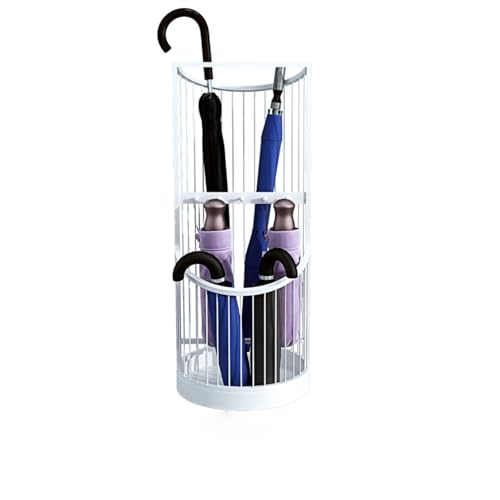 ZUGIATP Moderner Schirmständer Aus Schmiedeeisen Schirmständer Mit Großer Kapazität Mit Ablaufwanne Für Flur Büro Veranda-Türeingänge(White,55 * 25 * 25cm/21 * 9 * 9in) von ZUGIATP