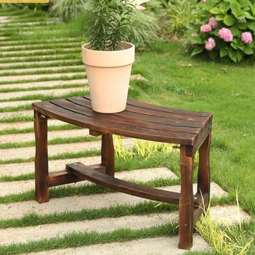 ZUGIATP Rundum-Baumbank Halbrunde Bank Parksitz Halbrundes Design Außenbank Garten Poolseite Veranda Innenhof Park(Brown) von ZUGIATP