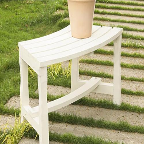 ZUGIATP Rundum-Baumbank Halbrunde Bank Parksitz Halbrundes Design Außenbank Garten Poolseite Veranda Innenhof Park(White) von ZUGIATP