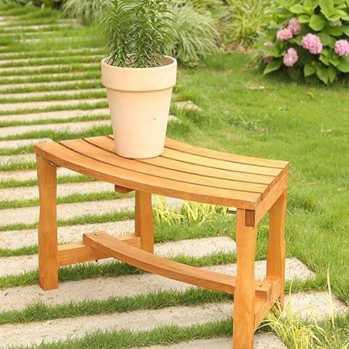 ZUGIATP Rundum-Baumbank Halbrunde Bank Parksitz Halbrundes Design Außenbank Garten Poolseite Veranda Innenhof Park(Yellow) von ZUGIATP