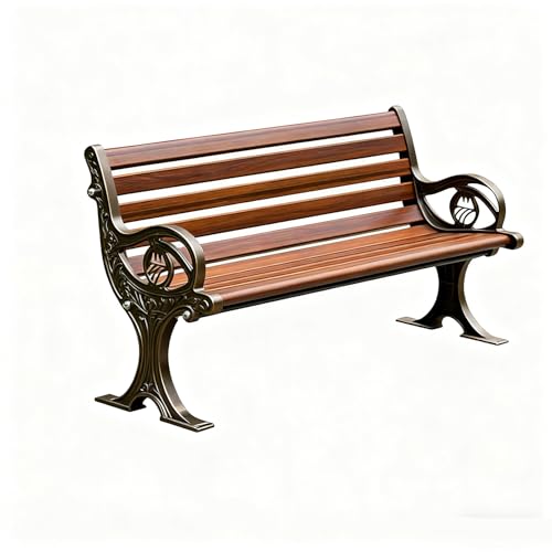 ZUGIATP Wetterbeständige Gartenbank Aus Aluminium Mit Rückenlehne Sitzgelegenheiten Für Die Terrasse Im Freien Parkbank Geeignet Für Bänke Im Freien(Zinc Alloy,150cm/59in) von ZUGIATP