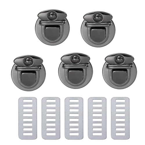 10/20 Stück Metallverschlüsse Taschenverschluss Schnallen for Handtaschen Schultertaschen Totes Verschlüsse Druckknöpfe DIY Bastelzubehör(Black2,20pcs) von ZUGLQYSX