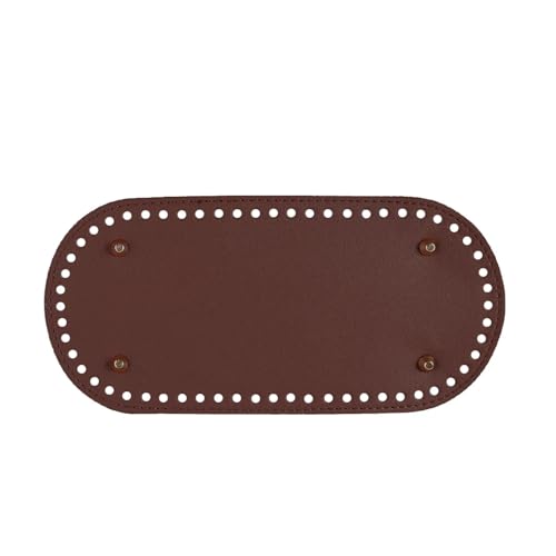 10 Stück PU-Leder Handgefertigter Taschenboden for DIY-Frauen-Geldbörsen-Handtaschen-Stricktaschen Verschleißfeste Zubehörteile 8 Farben(Brown,18x8) von ZUGLQYSX