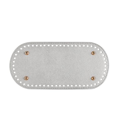 10 Stück PU-Leder Handgefertigter Taschenboden for DIY-Frauen-Geldbörsen-Handtaschen-Stricktaschen Verschleißfeste Zubehörteile 8 Farben(Silver,18x8) von ZUGLQYSX