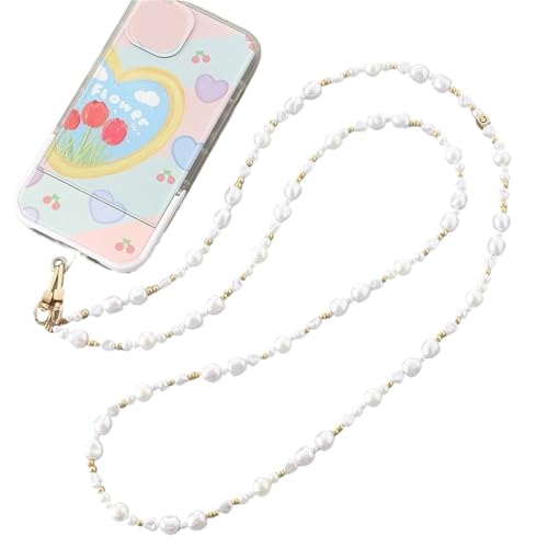 120CM Perlen Perlen Telefon Lanyard Outdoor Tragetasche Crossbody Gurt Hängendes Seil Lange Kettenriemen DIY Universal Anti-Verlust(Style15) von ZUGLQYSX