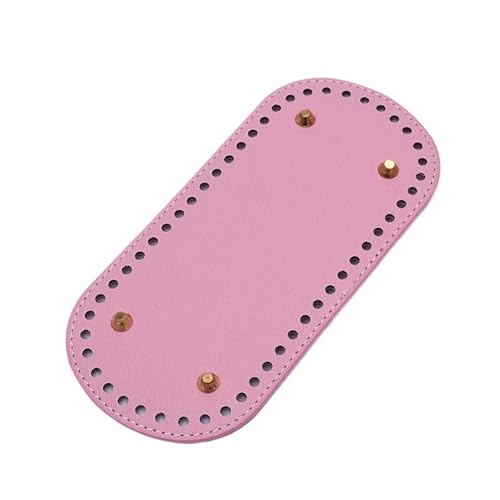 22 * 10CM PU Lederboden for gestrickte Tasche handgewebte Basis handgefertigt mit Löchern DIY Häkelzubehör(Pink) von ZUGLQYSX