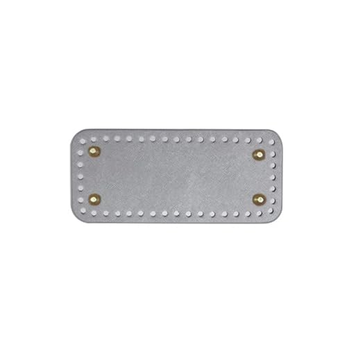 8 * 20cm Handgemachte Oval Boden for Gestrickte Tasche PU Leder Tragen-Beständig Zubehör Mit Löcher DIY Häkeln(Silver) von ZUGLQYSX