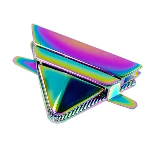 8 Stücke 35 * 45mm Tasche Metallschloss Schnalle Twist Turn Snap Verschlüsse Frauen Taschen Dekorative Verschluss Schnallen DIY Hardware Zubehör(Colored,6pcs) von ZUGLQYSX