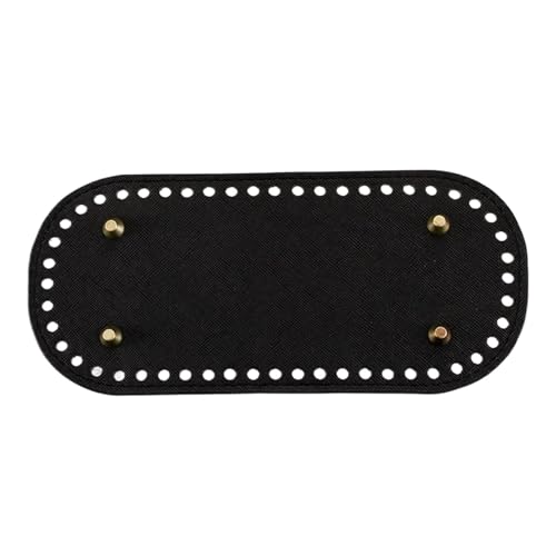 Handgemachte ovale lange Boden Gurtband for Häkeltaschen Rechteck Runde Diy Häkeltasche for gestrickte(Black) von ZUGLQYSX