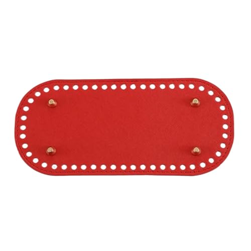 Handgemachte ovale lange Boden Gurtband for Häkeltaschen Rechteck Runde Diy Häkeltasche for gestrickte(Red) von ZUGLQYSX
