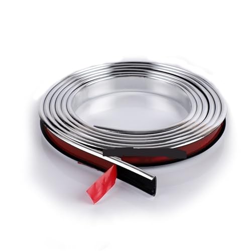 Kantenumleimer Selbstklebend Selbstklebendes Banding Cabinet Desktop Edge Banding Dekorativer Streifen Holzmöbel Schutzabdeckung Home Decoration für Schrankreparatur, Möbelrestaurierung(Silver,5M_12MM von ZUGLQYSX