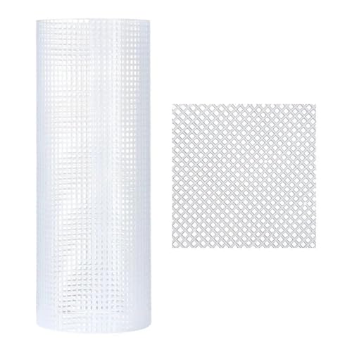 Kunststoff-Netztuch for Taschenteppiche, Fadenhaken, Bastelbedarf, DIY-Handarbeit, Knüpfhaken, Taschen aus Kunststoff, Gitterhaken, Basteln(White-Small Grid) von ZUGLQYSX