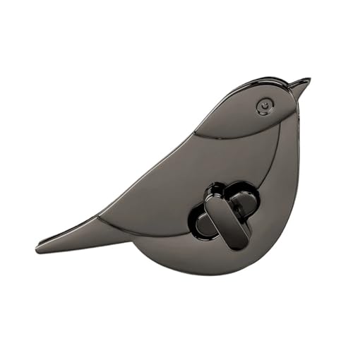 Metall Tasche Drehverschluss for DIY Dekor Leder Handwerk süße Katze/Vogel Verschluss Schlösser Handtasche Umhängetaschen Hardware Dekoration Zubehör(Bird -Black) von ZUGLQYSX