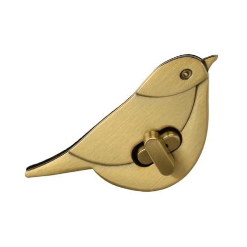 Metall Tasche Drehverschluss for DIY Dekor Leder Handwerk süße Katze/Vogel Verschluss Schlösser Handtasche Umhängetaschen Hardware Dekoration Zubehör(Bird -Bronze) von ZUGLQYSX