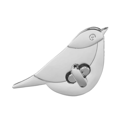 Metall Tasche Drehverschluss for DIY Dekor Leder Handwerk süße Katze/Vogel Verschluss Schlösser Handtasche Umhängetaschen Hardware Dekoration Zubehör(Bird -Silver) von ZUGLQYSX