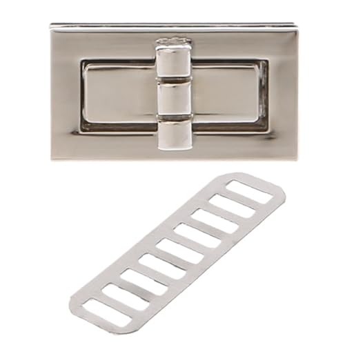Rechteckige Form Verschluss Drehverschluss Twist Locks DIY Leder Handtasche Tasche Hardware(Silver) von ZUGLQYSX
