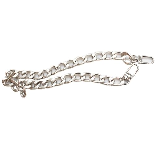 Taschengurt Metall Taschenkette Ersatz Handtaschengriffe DIY Zubehör for Taschen(Silver,30.0cm) von ZUGLQYSX